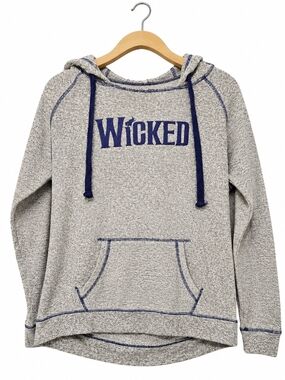 Wicked Broadway Musical Green For Good Gray Purple Hoodie Organic Cotton Pullove